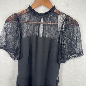 Friends Like These Jumpsuit Elegant Black Lace Gothic Dinner Business Belted #cc